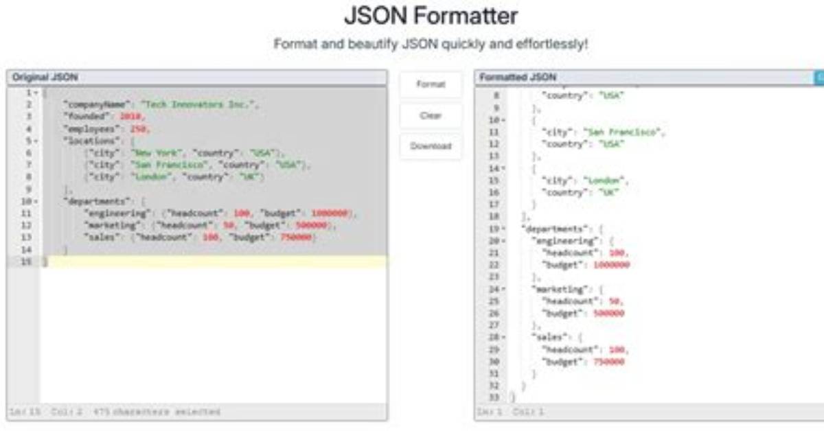 "Format Document" Command Doesn't Format Json