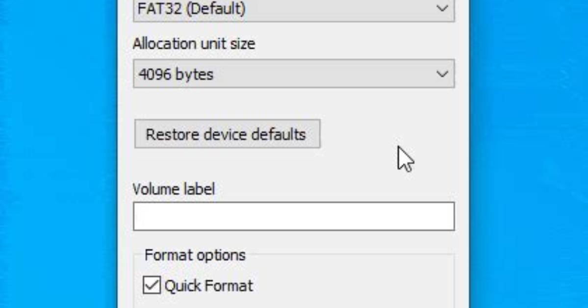 Format Image Usb Drive
