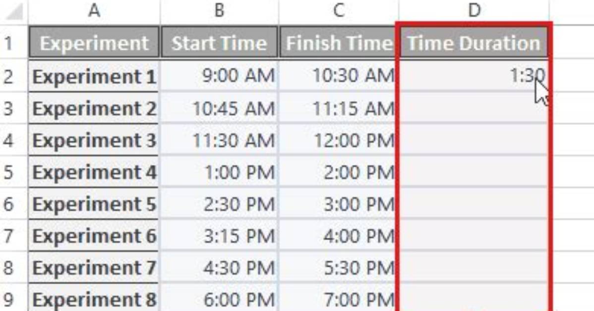 Formatting Times (Durations) in Excel