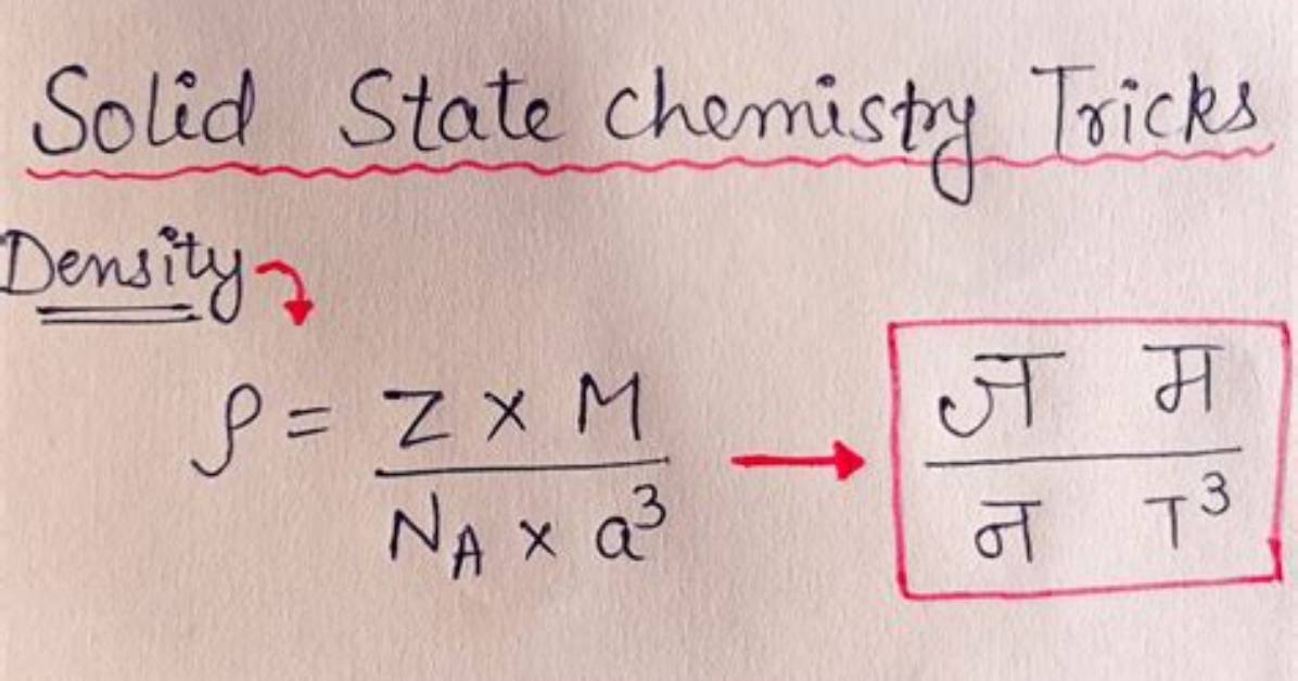 Formula for Density in Solid State?