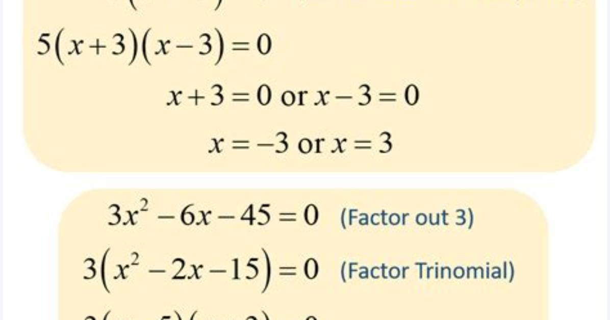 Formula for Factoring Quadratics?