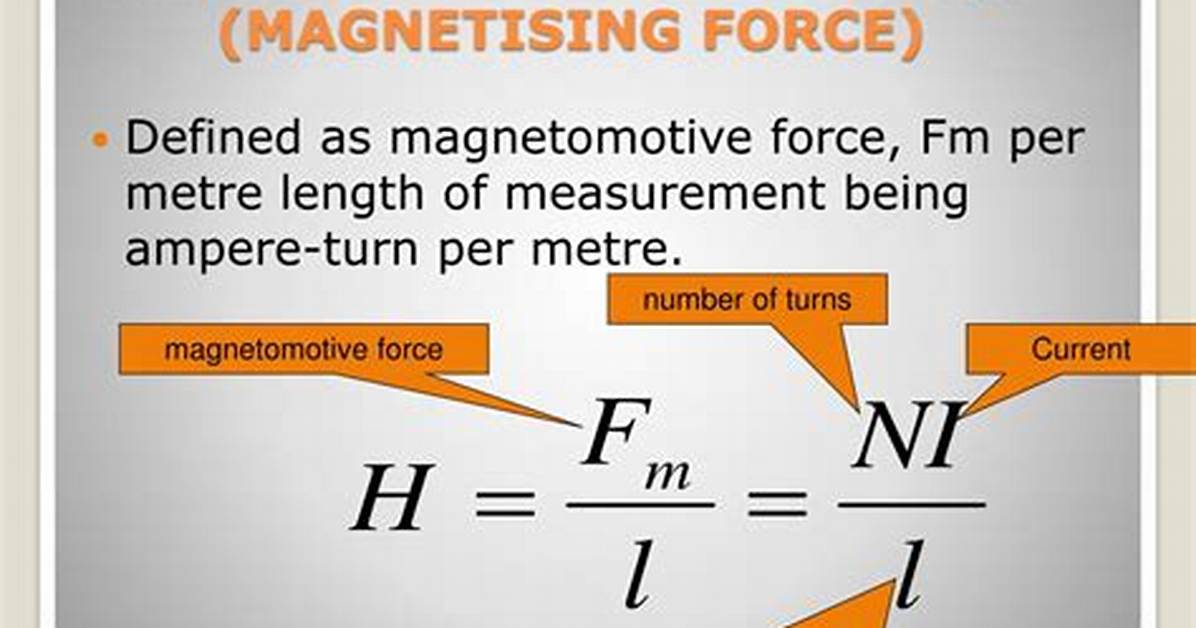 Formula for Magnetising Force?