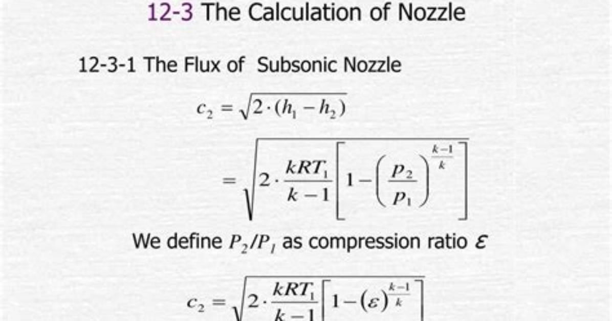 Formula for Nozzle Reaction?