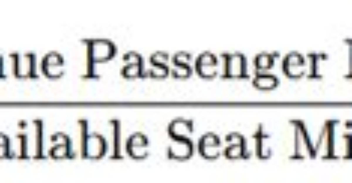 Formula for Passenger Miles?