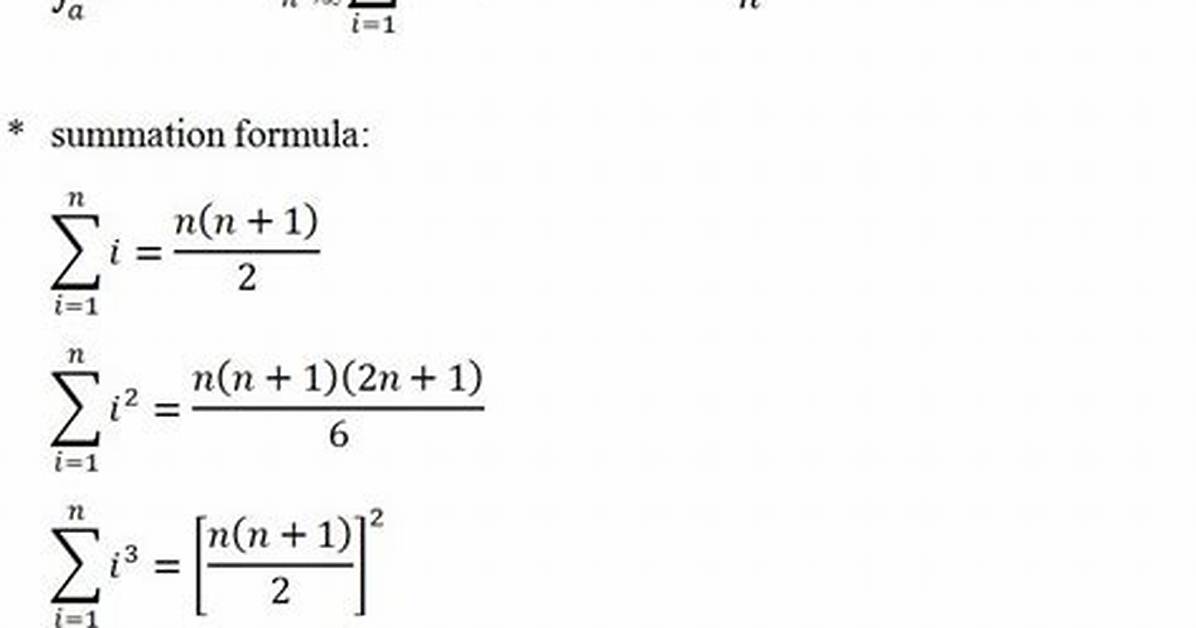 Formula for Riemann Sum?