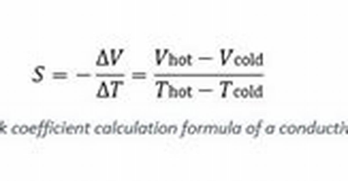 Formula for Seebeck Coefficient?