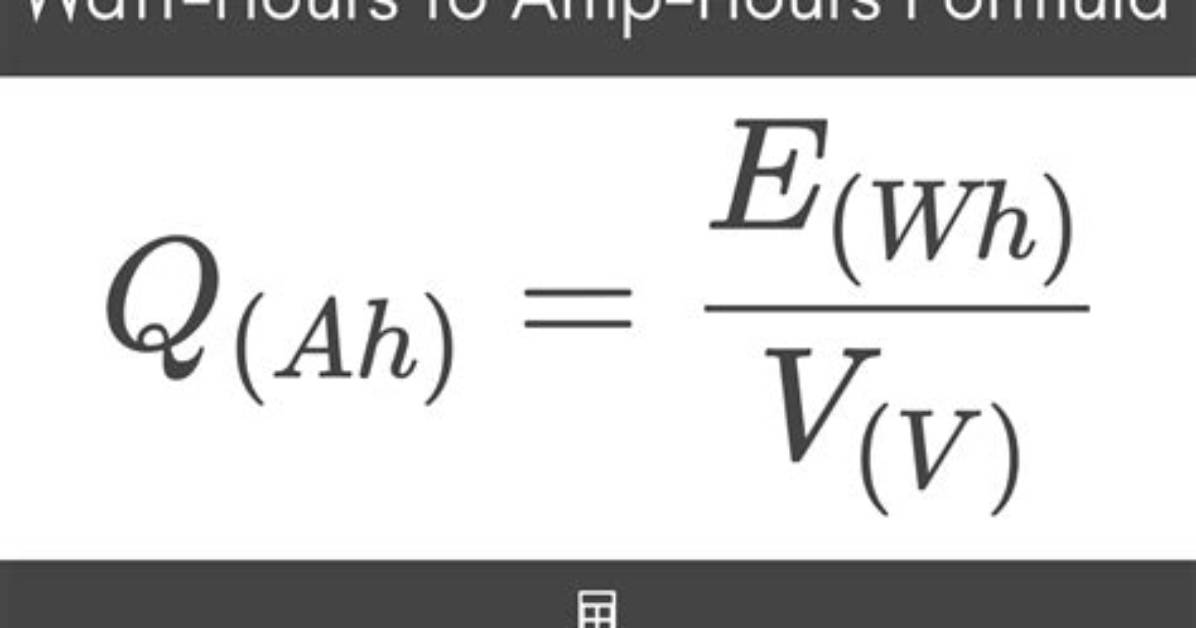 Formula for Watt Hour?