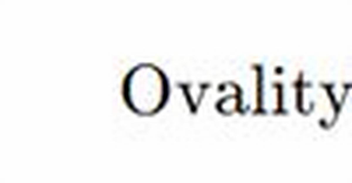 Formula to Calculate Ovality?