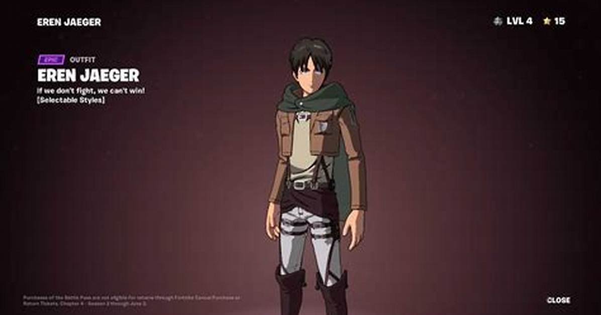 Fortnite Eren Jaeger Quests: How to Get Eren Jaeger and More