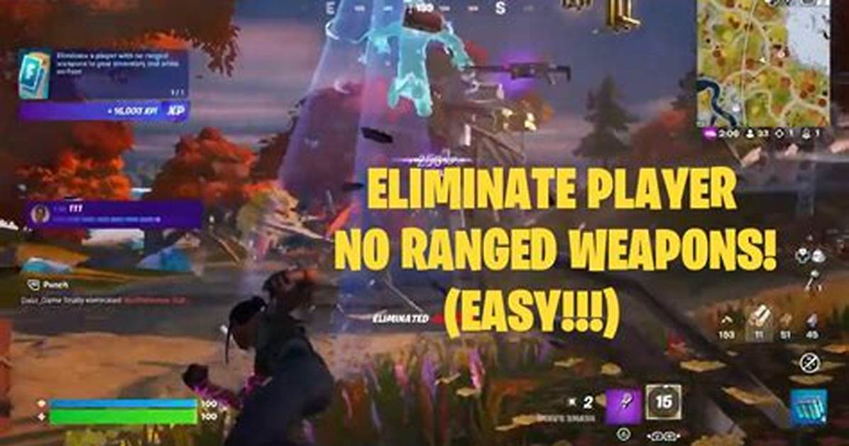 Fortnite: How to Eliminate Player with No Ranged Weapons While on Foot