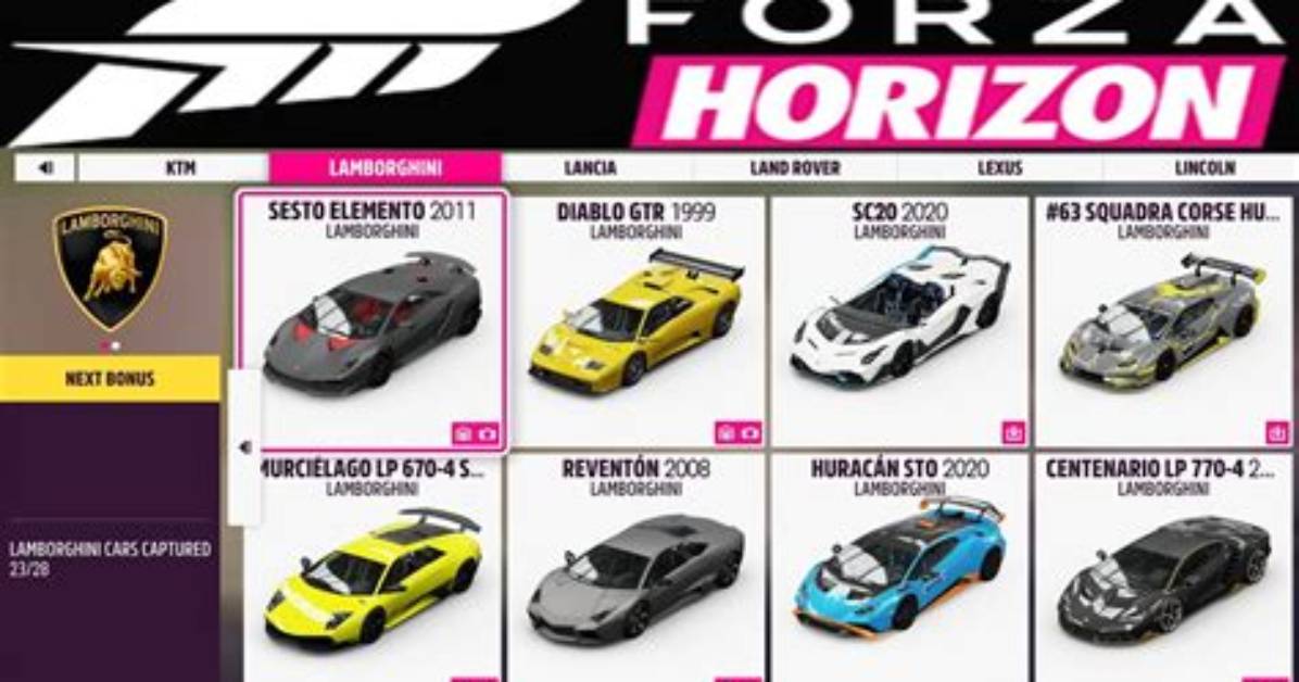 Forza Horizon 5 Officially Reveals Car List – Here’s What’s Included