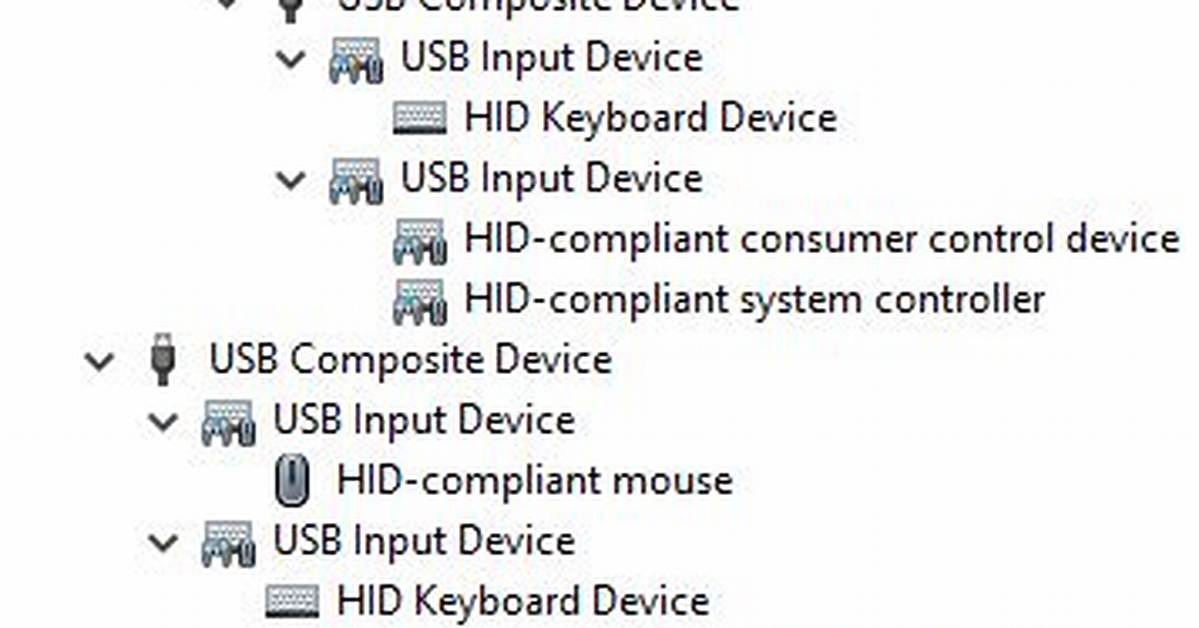 Four Different Hid Keyboard Device in Device Manager?