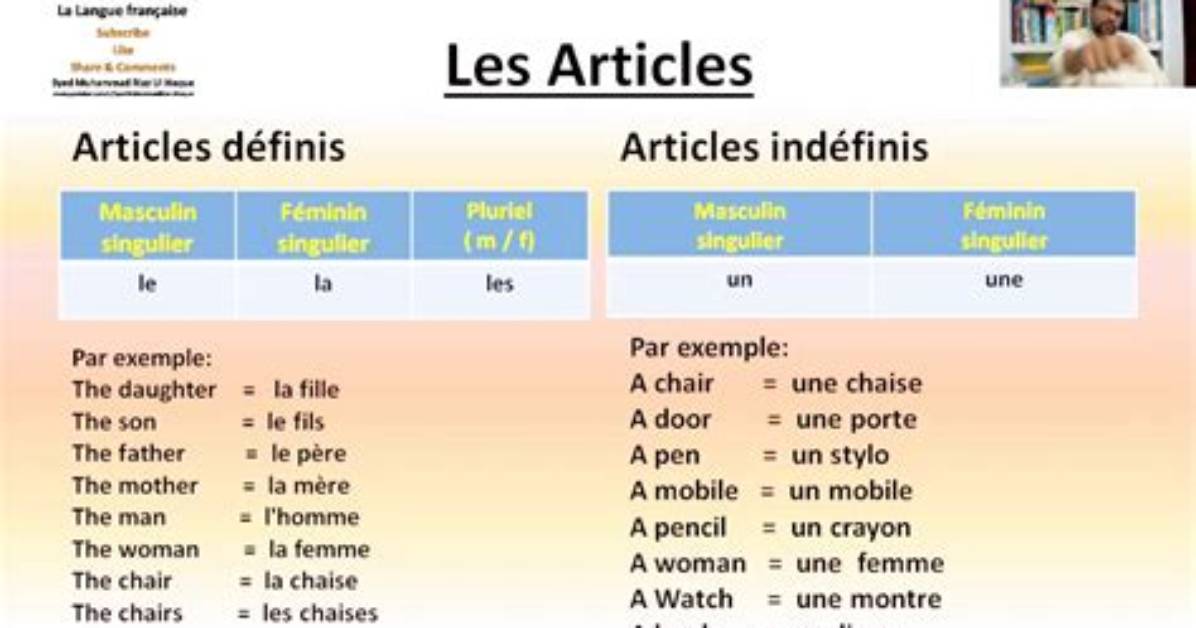 French Indefinite Articles