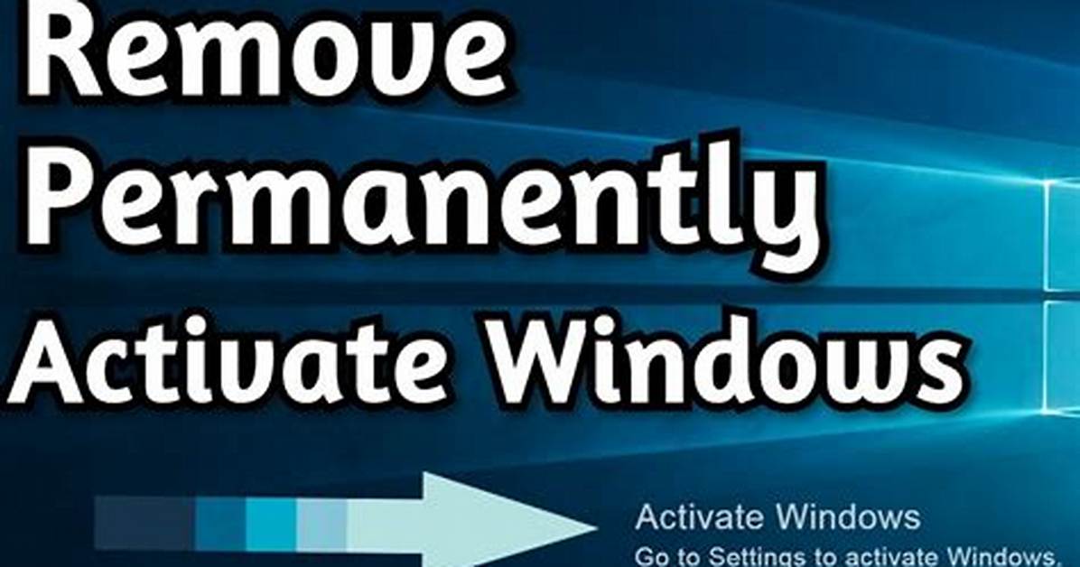 Frequent Question: Can I Remove Activate Windows Watermark?