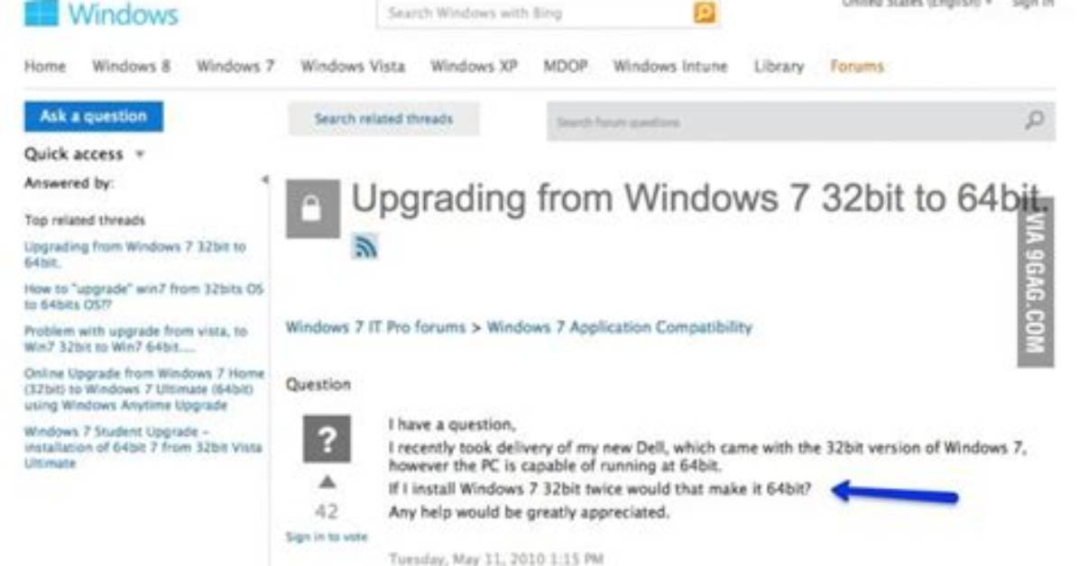 Frequent Question: Can Windows 7 32Bit Run 64Bit?