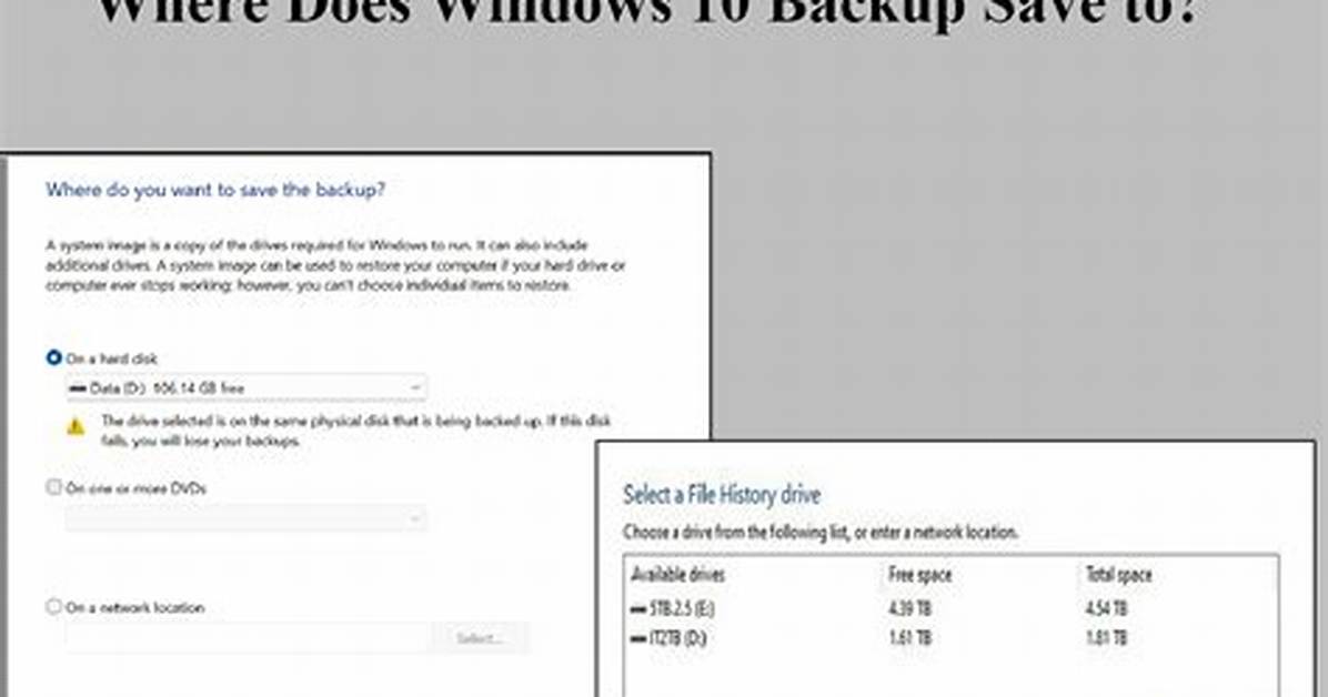 Frequent Question: Does Windows 10 Backup Save?