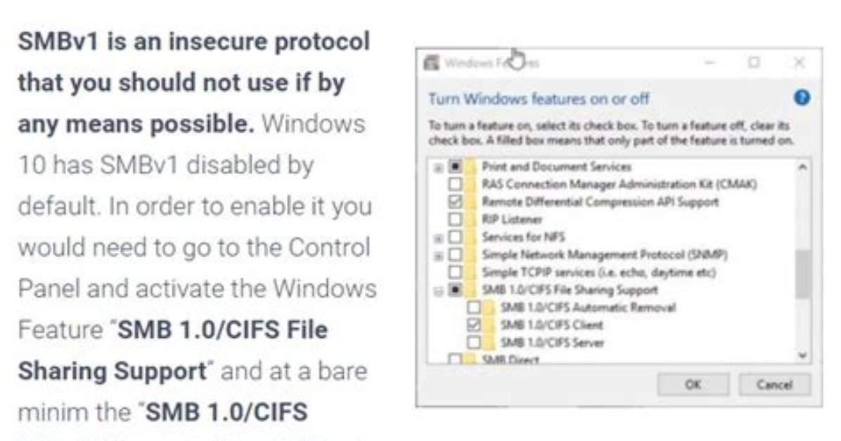 Frequent Question: How Do I Enable Smbv1 in Windows 10?