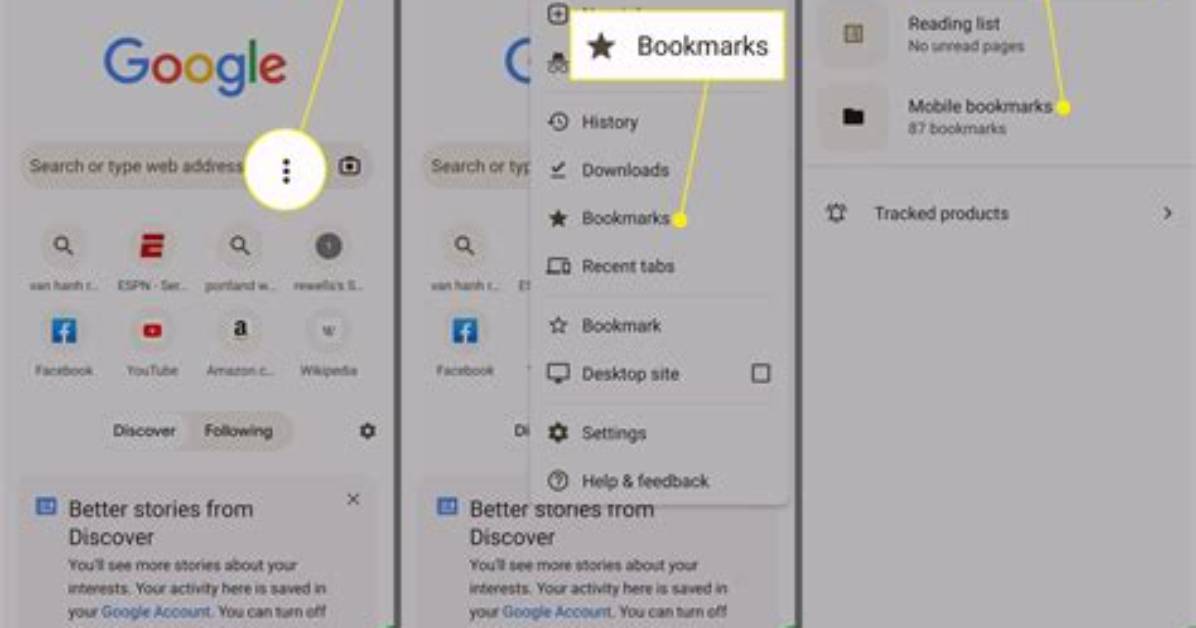 Frequent Question: How Do I Find Bookmarks on Android?