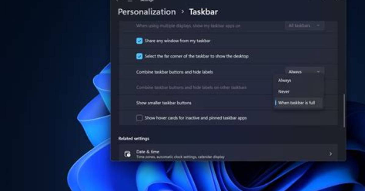 Frequent Question: How Do I Make Taskbar Only Show Icons Windows 10?