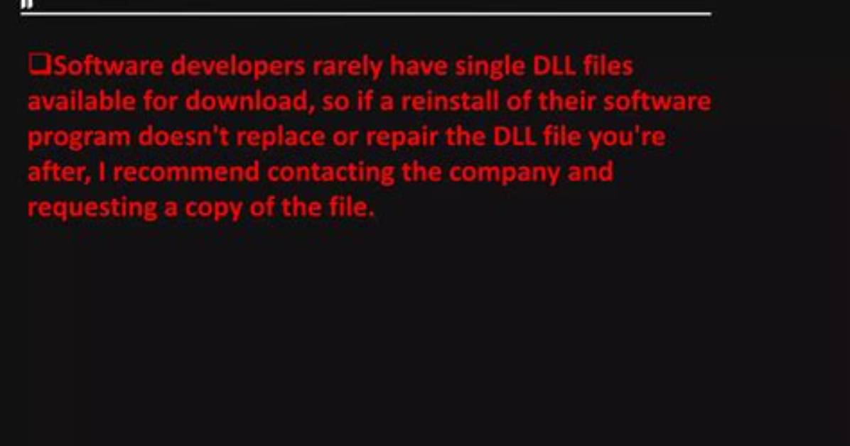 Frequent Question: How Do I Reinstall Dll Files in Windows 7?