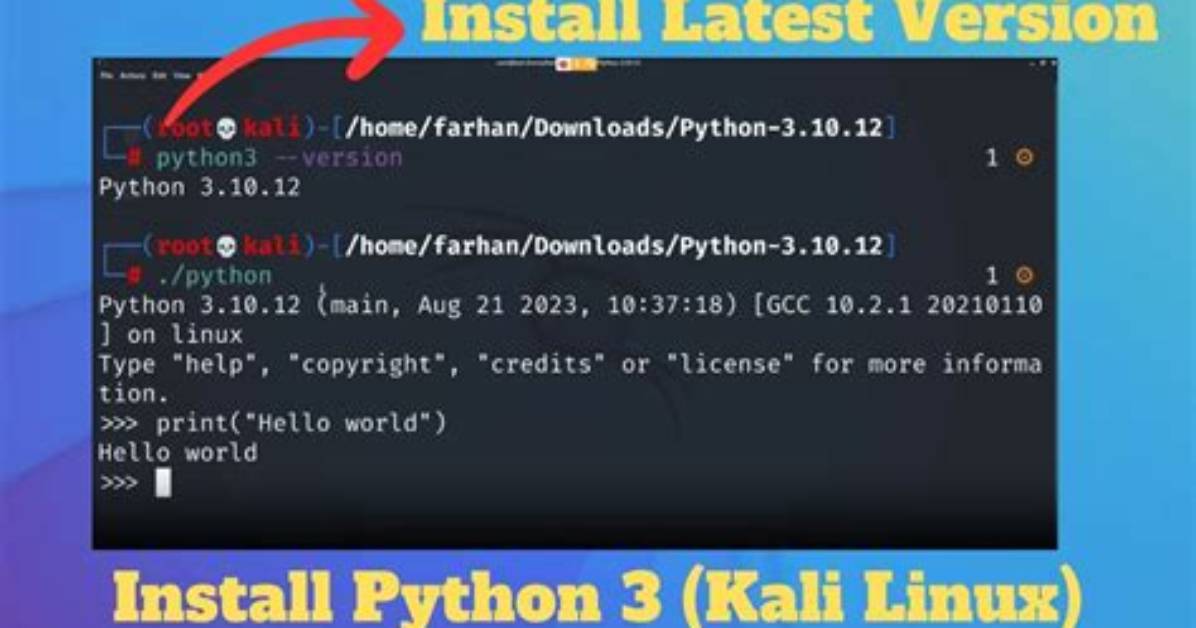 Frequent Question: How Install Python3 on Kali Linux?