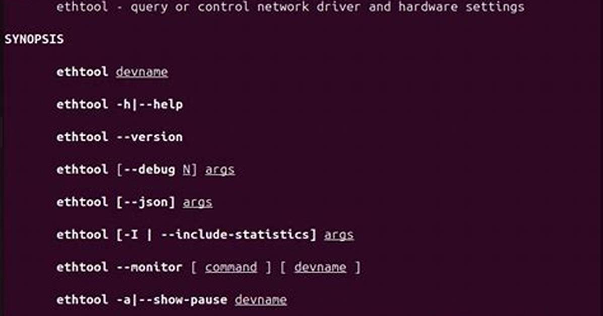 Frequent Question: What Is Ethtool Command in Linux?