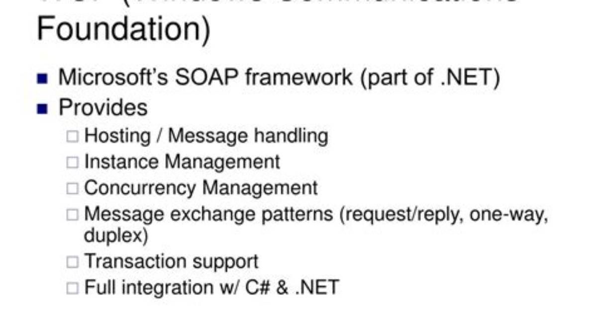 Frequent Question: What Is Windows Communications Foundation Http Activation?