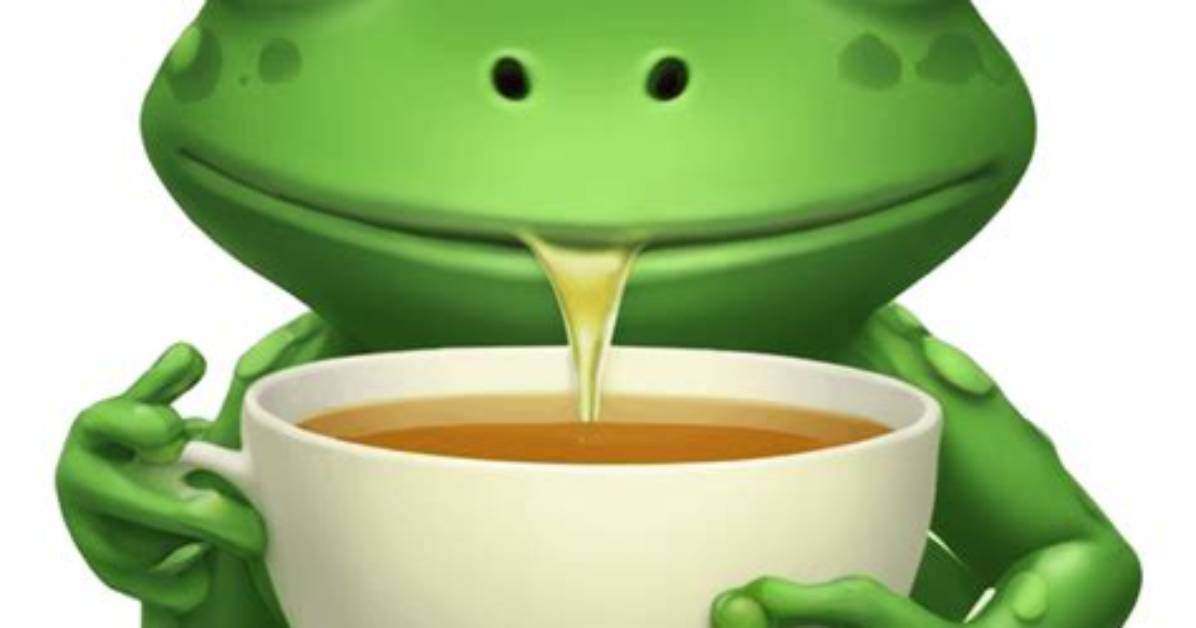 Frog and Tea Emoji