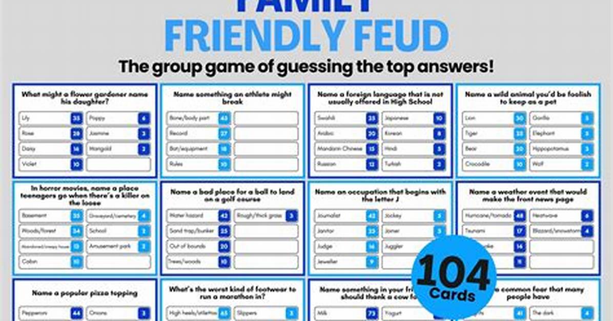 Fun Feud Trivia: Name a Game Adults Play at a Bbq Party