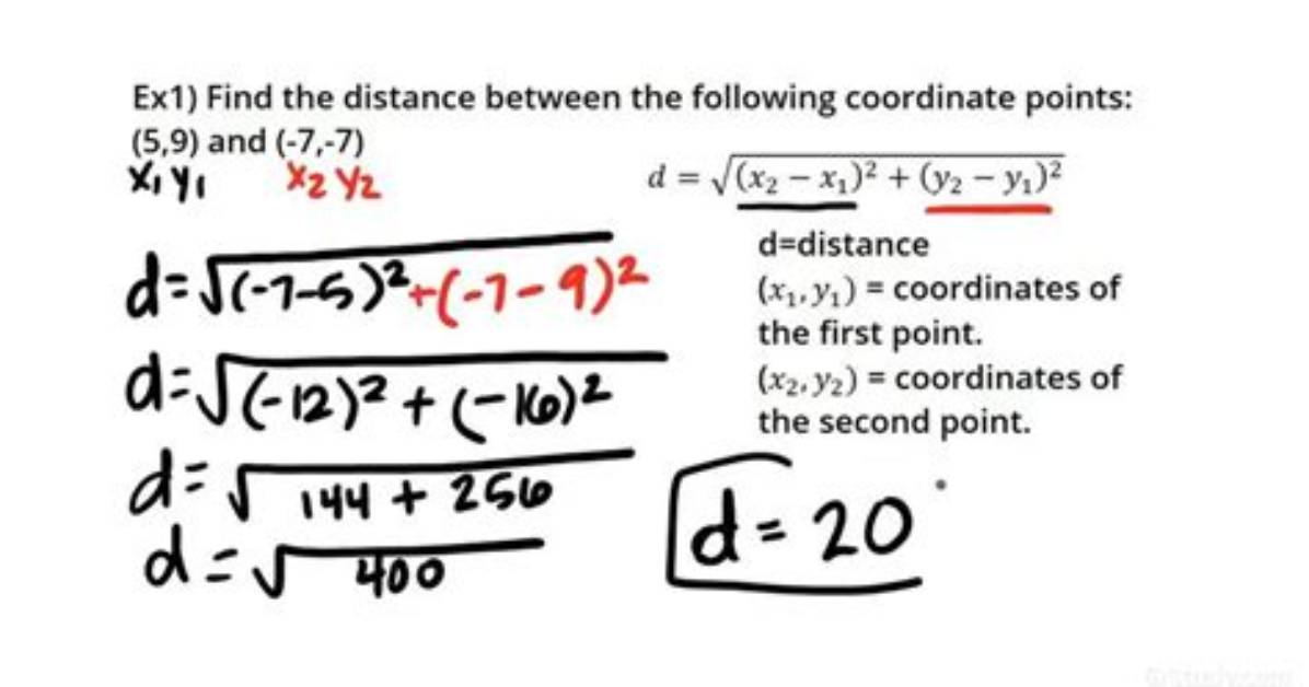 Function to Calculate Distance Between Two Coordinates