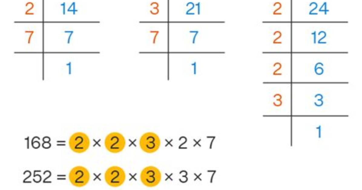 Gcf of 256 and 252