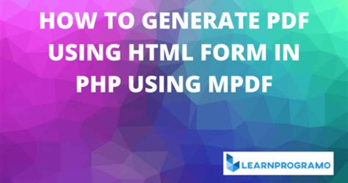 Generate Pdf from Html in Div Using Javascript