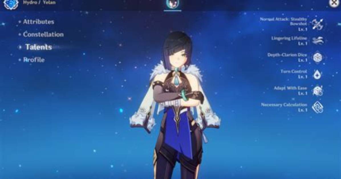 Genshin Impact Yelan - Abilities, Talent, and Constellations