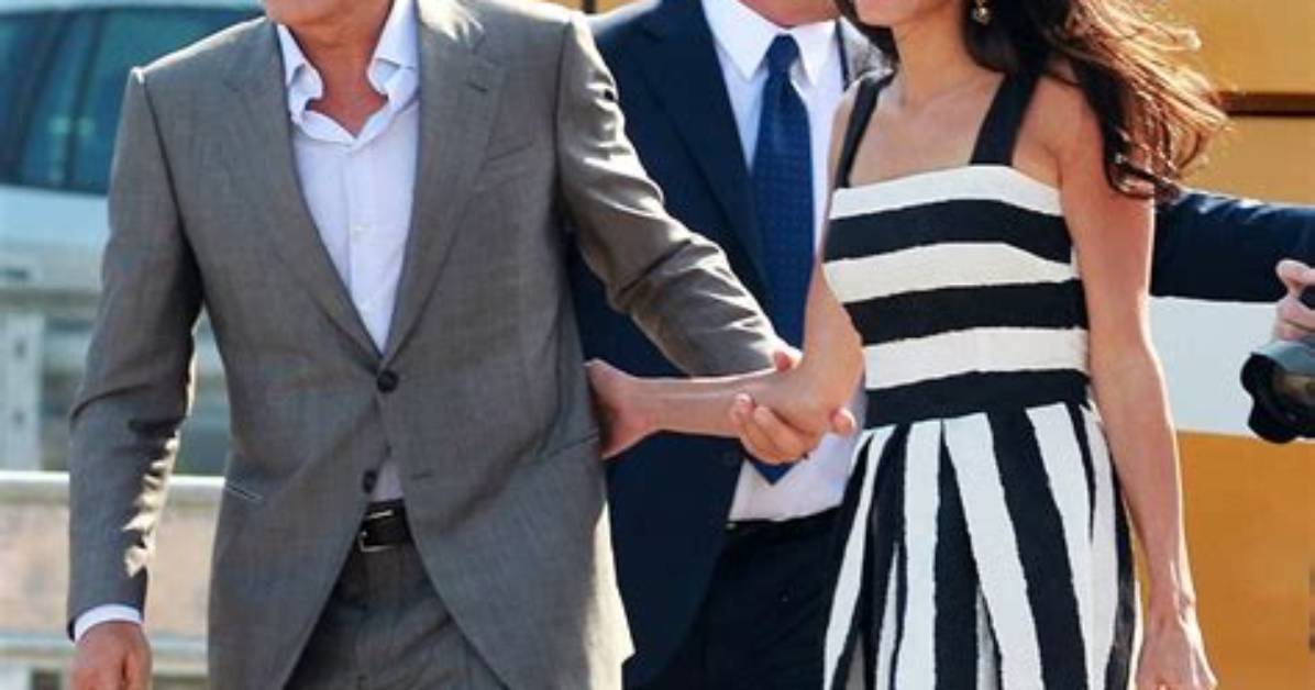 George Clooney & Amal Alamuddin Arrive in Venice for Wedding