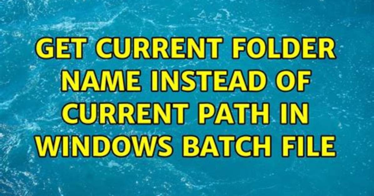 Get Current Folder Path