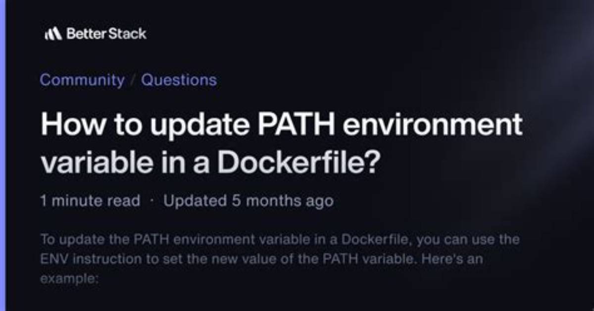 Get Environment Variable Value in Dockerfile