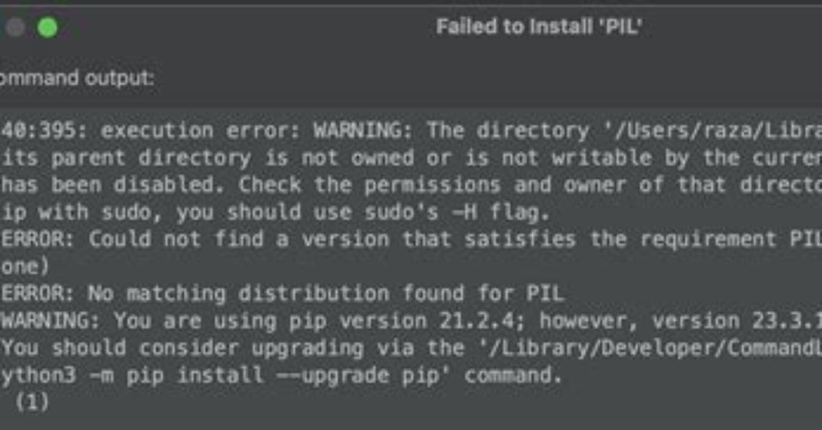 Get Error When Try to Install Pil [Duplicate]