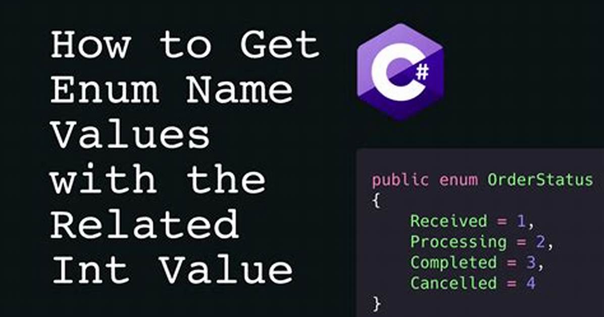 Get Int Value from Enum in C#