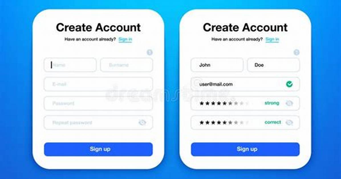 Get Mobile & Web User Account