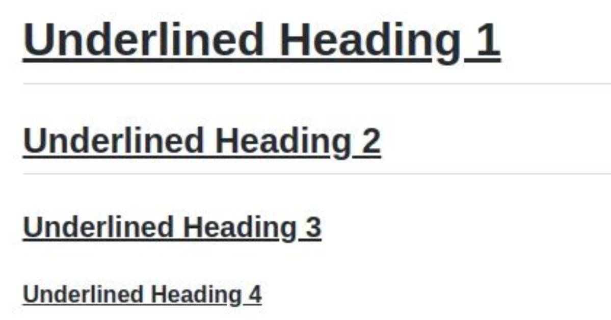 Get Underlined Text with Markdown