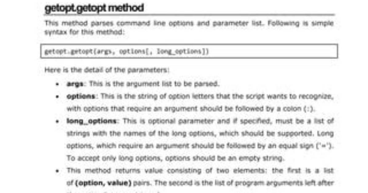 Getopt Optional Arguments?
