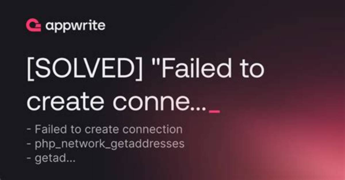 Getting Connection Failed: Php_Network_Getaddresses: Getaddrinfo Failed: Name or Service Not Known