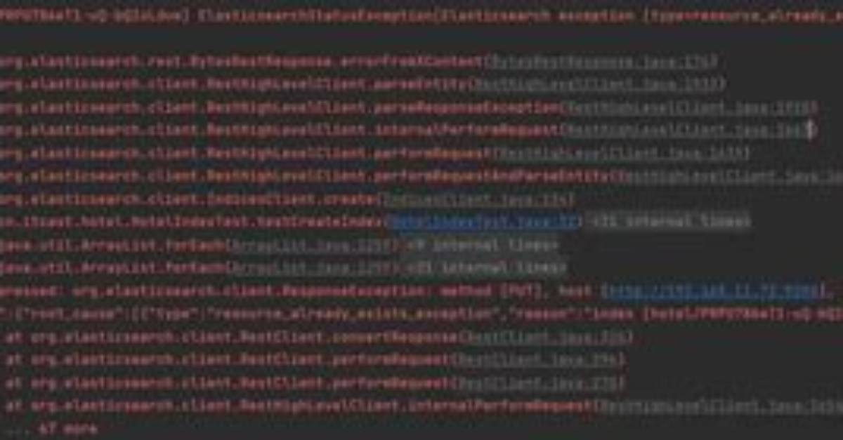 Getting Elasticsearchstatusexception and Elasticsearchresponseexception?