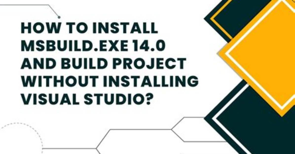 Getting Msbuild. Exe Without Installing Visual Studio
