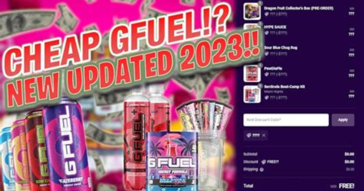 Gfuel Codes, What G Fuel Code Is 30% off?
