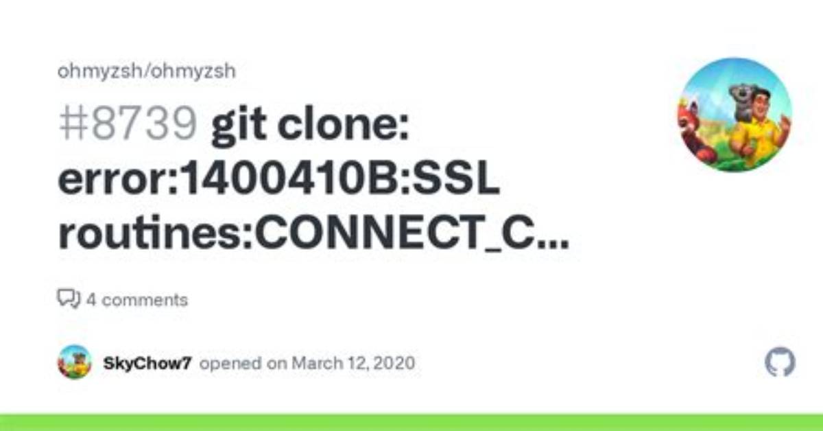 Git Clone: Connect_Cr_Srvr_Hello: Wrong Version Number