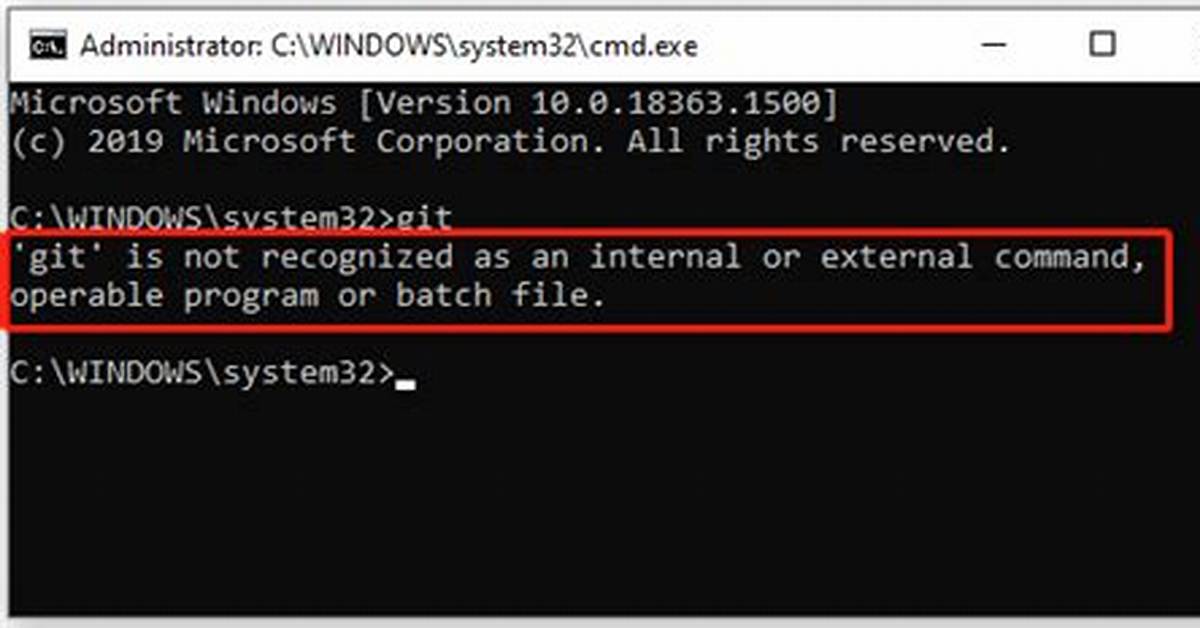 'Git' Is Not Recognized as an Internal or External Command