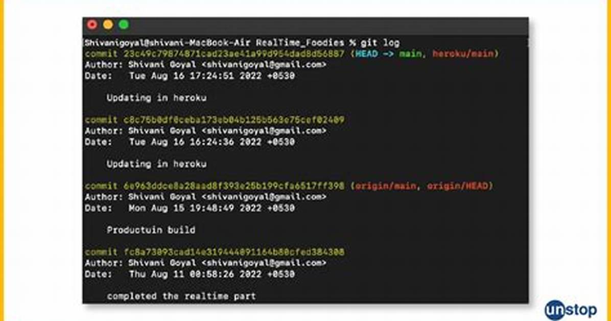 Git Log Does Not Show User Name