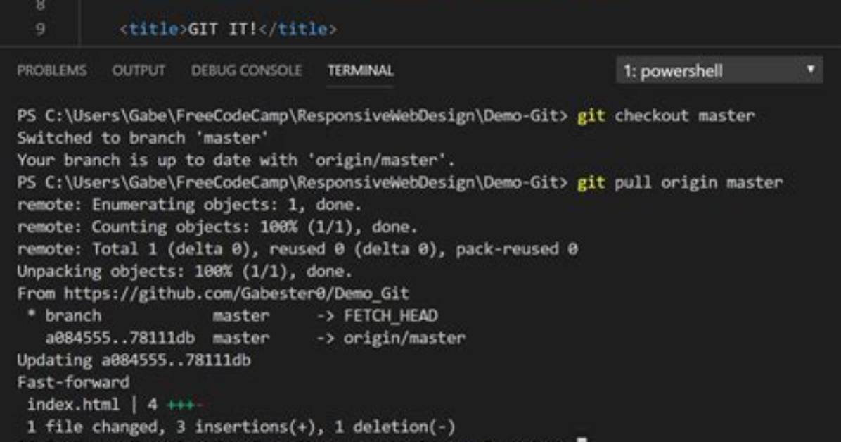 Git Pull Origin Master Returns Fatal: Invalid Refspec