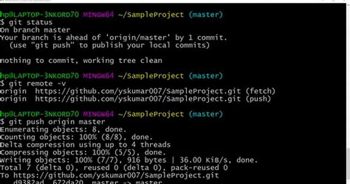 Git Push Not Send Changes to Remote Git Repository
